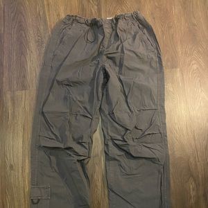 garage parachute pants grey